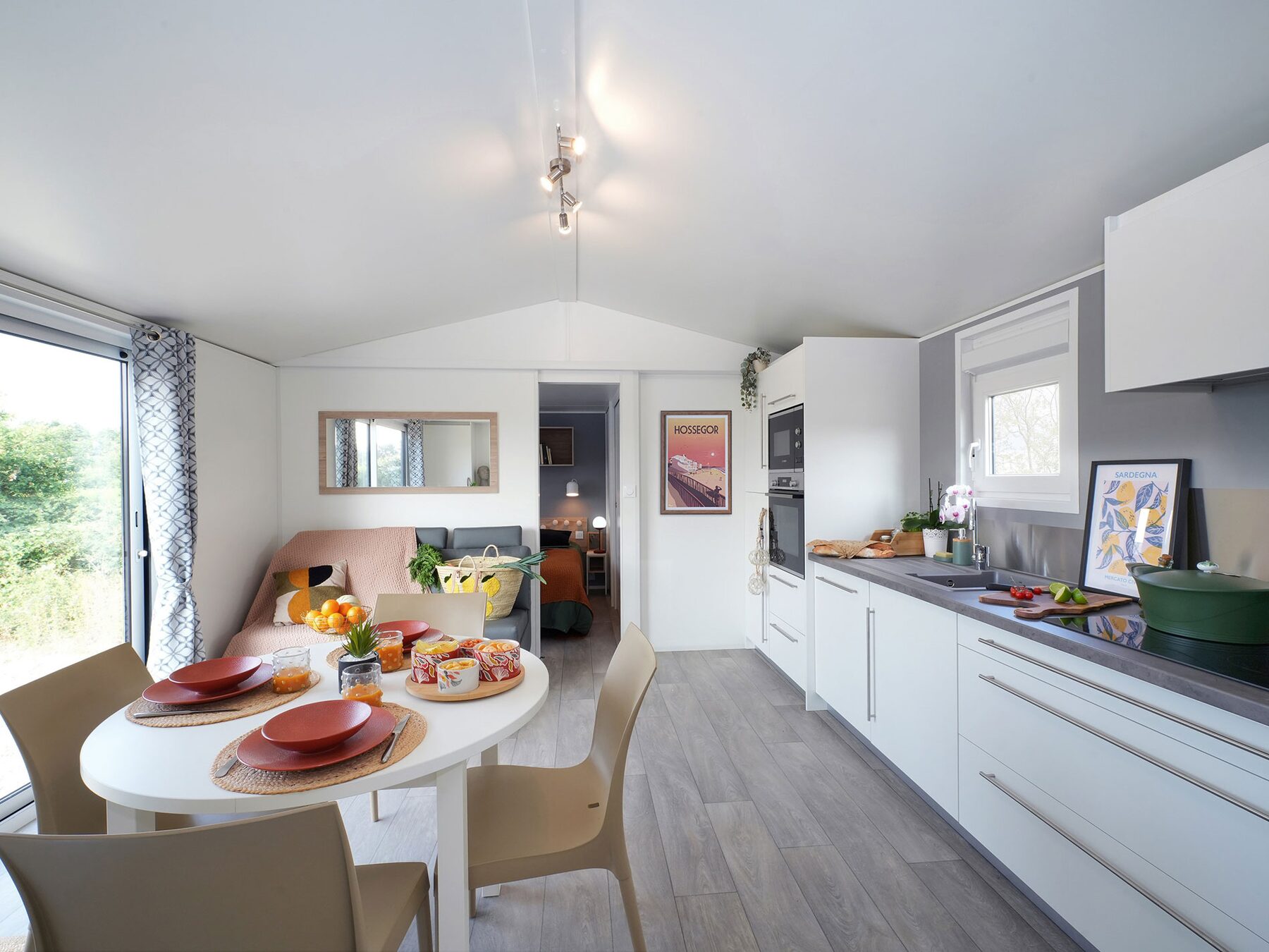 Premium-cottage Nautilhome met zicht op het meer voor 4 personen op Camping Portland, foto 12 van 14