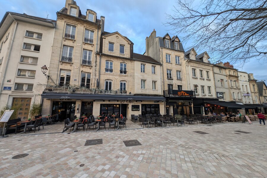 De vakwerkhuizen van de Rue du Vaugueux in Caen