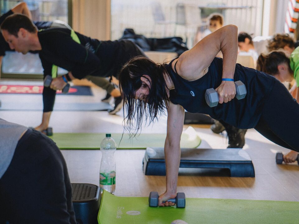 Pilates en stretching, activiteiten op Camping Portland