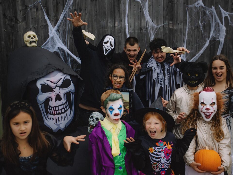 Enfants déguisés pour Halloween au camping Portland
