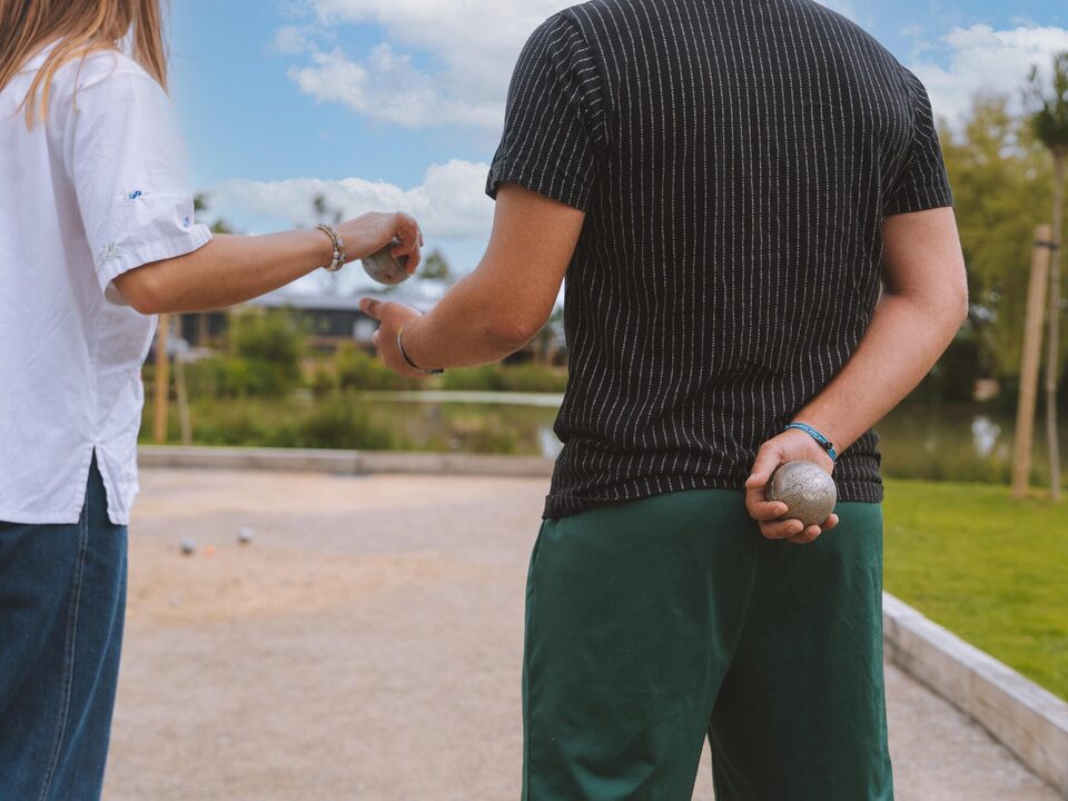 La pétanque, camping Portland