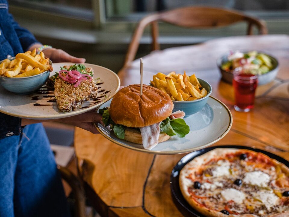 Le snack : burgers, pizzas et frites, camping Portland